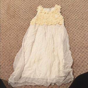 Flowers by Zoe Cream and Gold Petal Dress